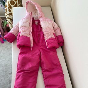 Cat & Jack Pink Girl's Winter Jacket and Snow Suit (Matching) | Size 3T